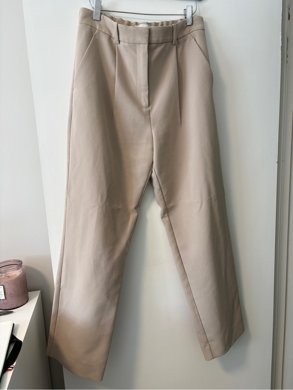 Abercrombie & Fitch Light Beige Tailored Trousers